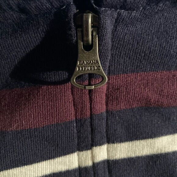 Banana Republic Sweatshirt Men’s Size M Hoodie Pop Stripe New Eclipse - Picture 6 of 6